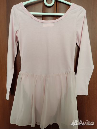 Купальник гимнастический с юбкой для девочки р.116