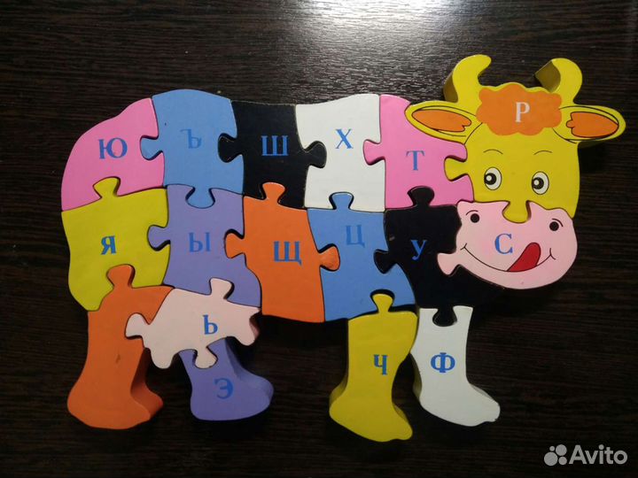Деревянный конструктор (пазлы) Алфавит