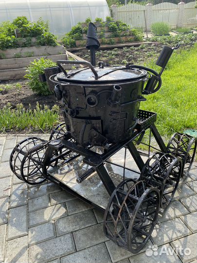 Мангал с печью под коптилку