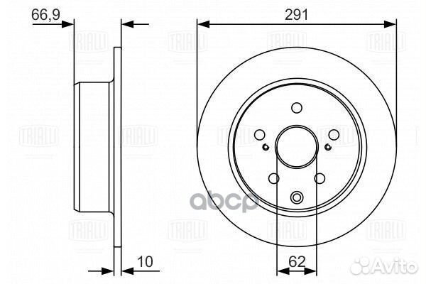 Диск тормозной toyota mark/chaser/cressida/cres