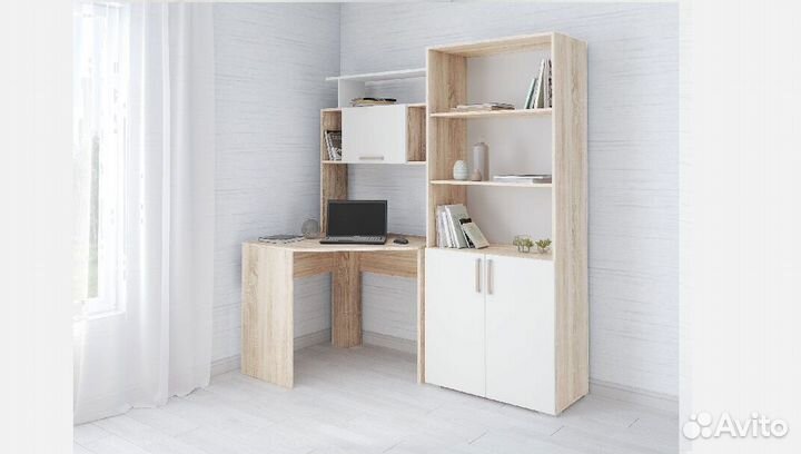 Стол компьютерный Квартет 12 со стеллажом