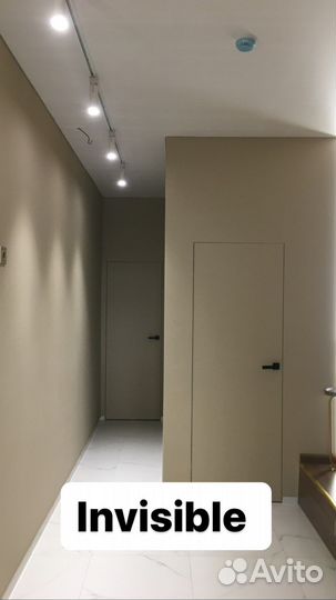 Двери скрытого монтажа с черной кромкой