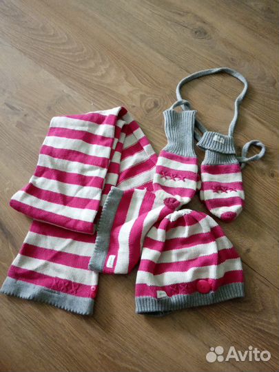 Комплект шапка, шарф, варежки Mexx хлопок