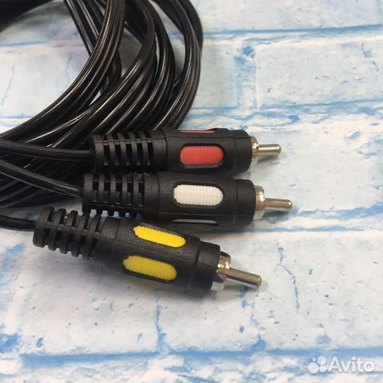 Кабель аудио видео 3RCA-3RCA 1.8 v