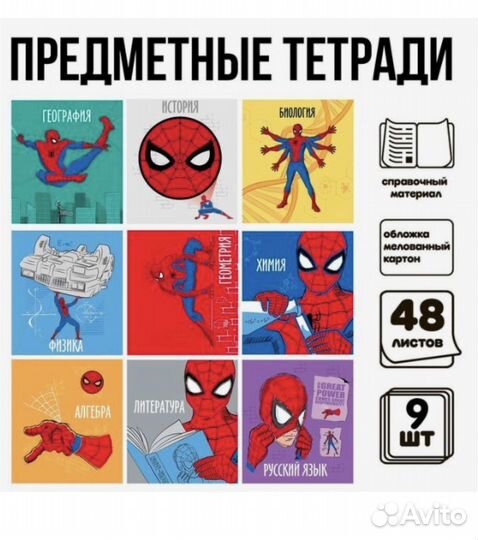 Набор предметных тетрадей (9 шт)