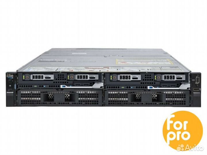 Сервер dell FX2S 2xFC630 4xE5-2667v4 384GB, H730