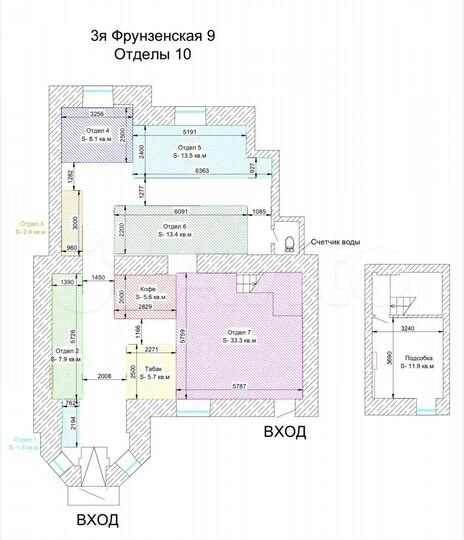 Торговая площадь, 10 м² под табак