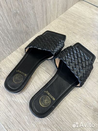Шлепанцы женские кожаные