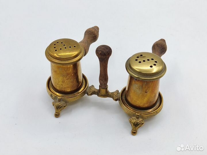 Набор для специй. Латунь, дерево