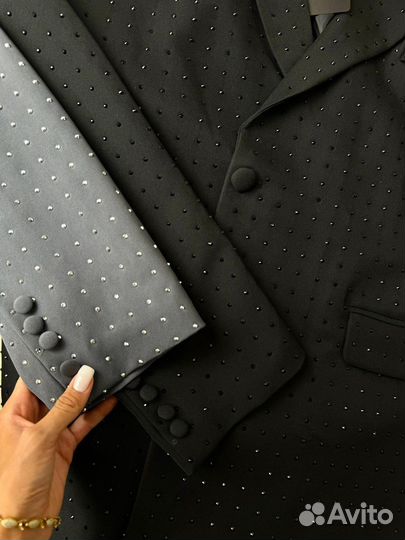 Пиджак женский оверсайз серый