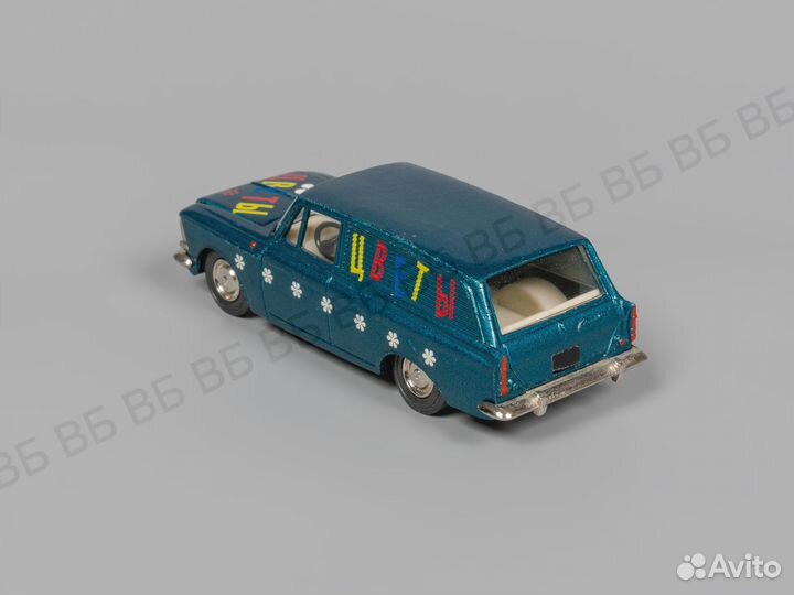 Москвич 434 А6. Первый капот. Цветы декаль. Синий