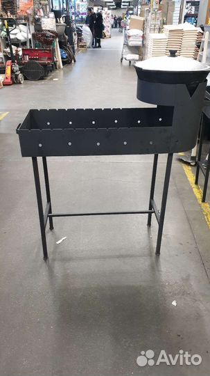 Мангал с печкой под казан