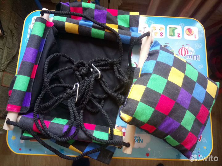 Качелях детская подвесная текстильная