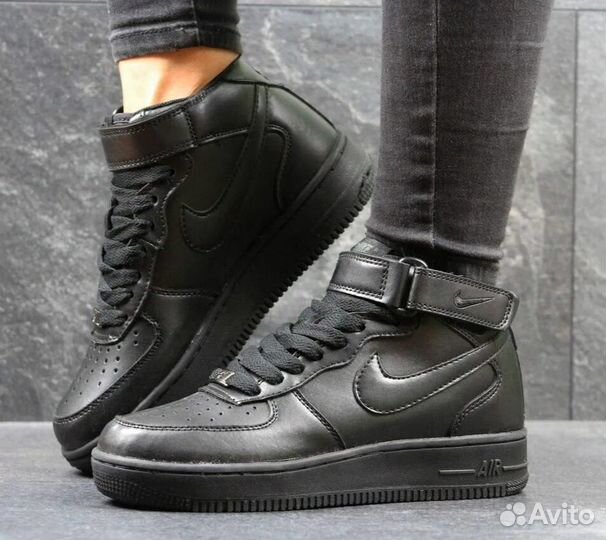 Кожаные кроссовки Nike air force 1