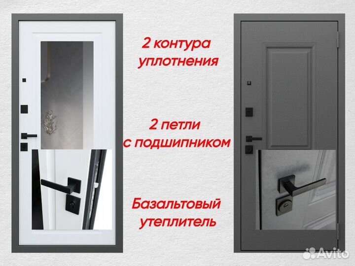 Стальная дверь с зеркалом от производителя