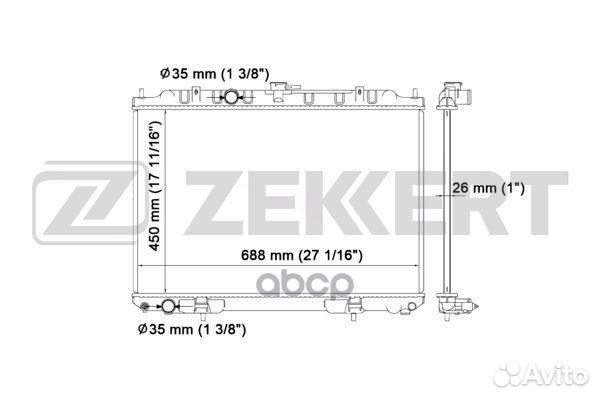 Радиатор охл. дв. Nissan X-Trail (T30) 01- mk-1
