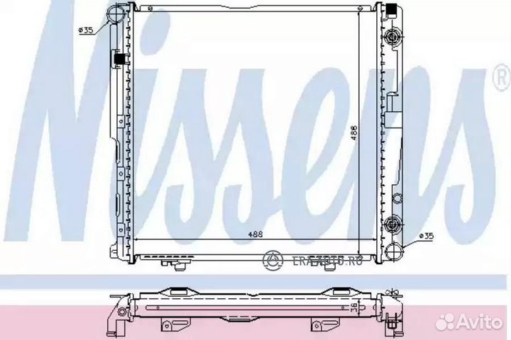 Nissens 62751A NS62751A радиатор системы охлаждени
