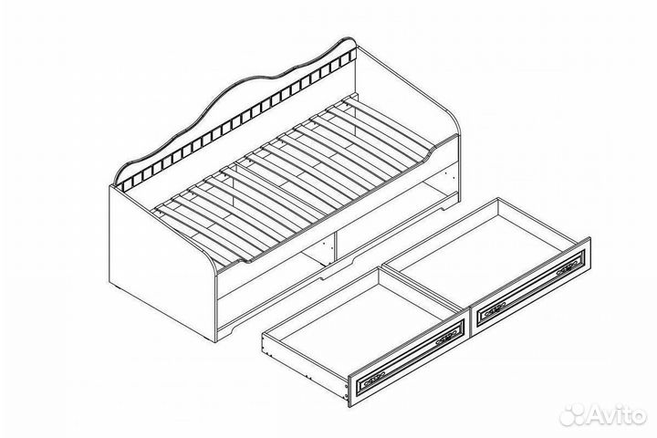 Новая Кровать с ящиками 