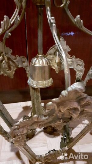 Люстра фонарь бронзовая СССР