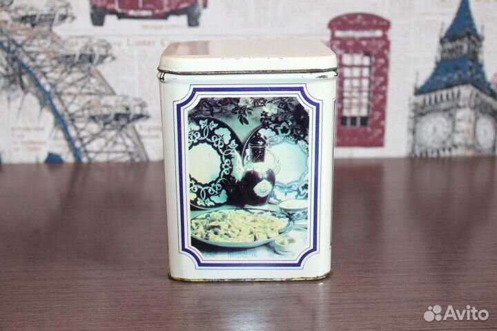 Жестяная банка для сыпучих продуктов СССР