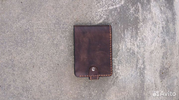 Мужской бумажник из натуральной кожи ручной труд