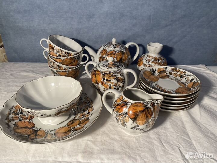 Сервиз чайный лфз Золотая осень.ссср