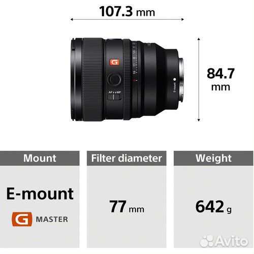 Sony FE 85mm f/1.4 GM II (SEL85F14GM2)