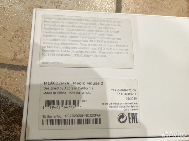 Мышь Apple magic mouse 2 A1657 (в отл. состоянии)