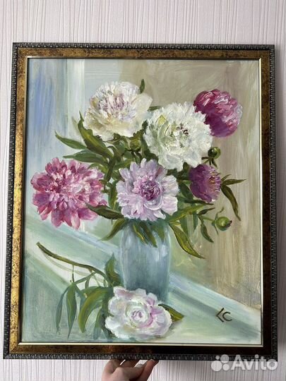 Картина Пионы в раме