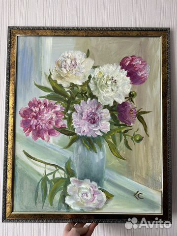 Картина Пионы в раме