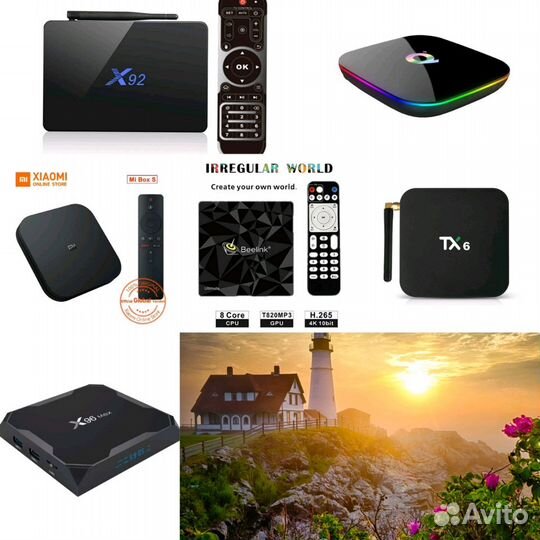 Смарт тв приставка андроид tv DVB-T2 box smart