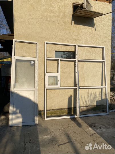 Пластиковые окна и двери бу