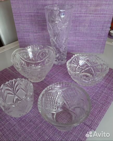 Ваза хрустальная