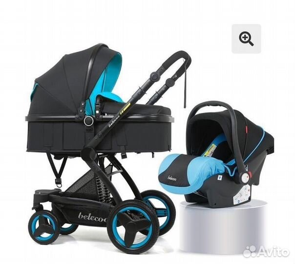 Детская коляска 3 в 1 трансформер Belecoo Б/У