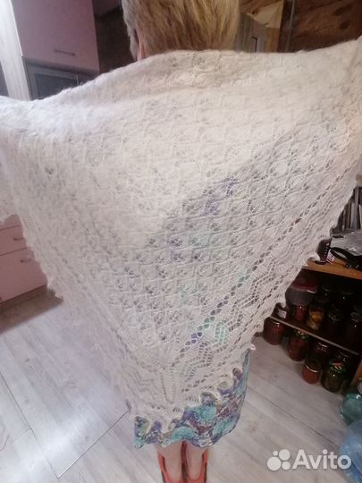 Шаль пуховая ручная работа