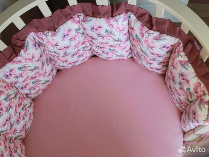 Бортики в кроватку овал (125х75)