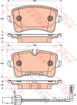 Колодки тормозные дисковые зад GDB1902 TRW