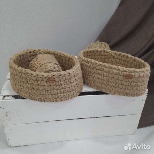 Набор интерьерных эко корзин