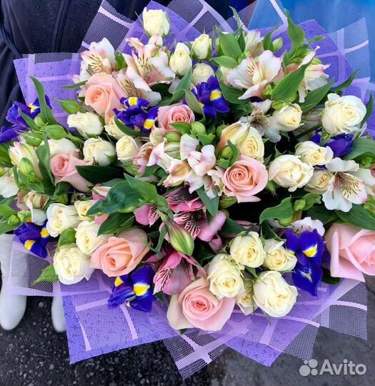 Цветы розы букет