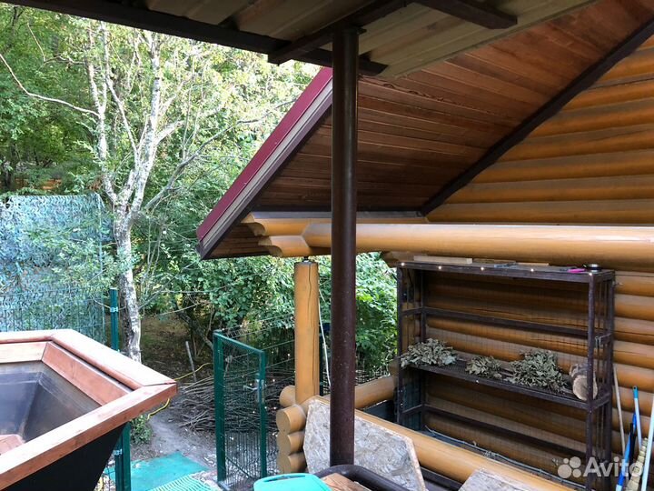 Русская баня на дровах с большой купелью