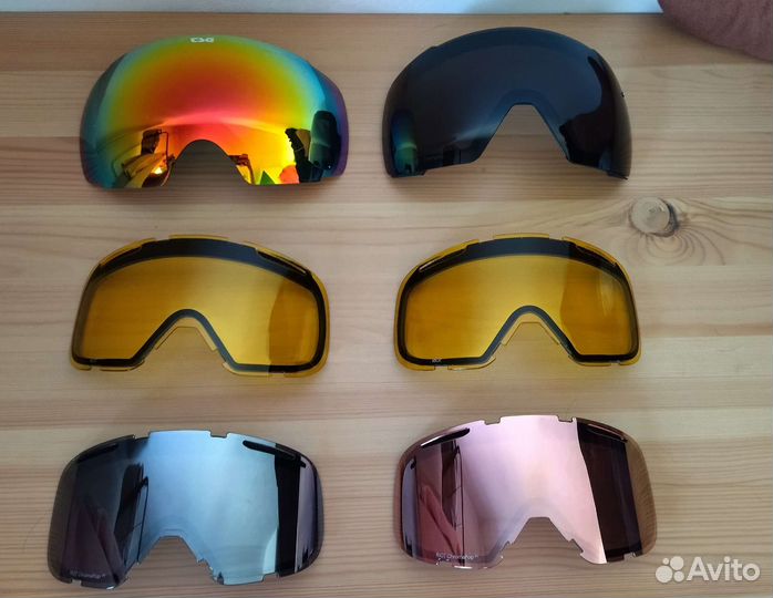 Линзы для горнолыжных очков-масок