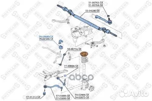 Втулка стабилизатора переднего d22.5 bm прав лев
