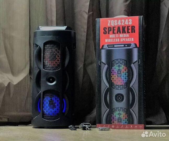 Блютуз колонка беспроводная с подсветкой