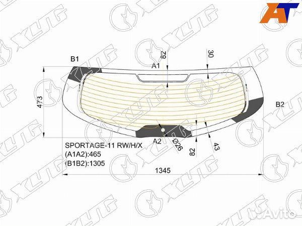 Стекло заднее KIA sportage