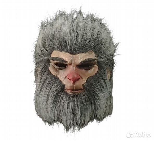 Маска Вуконг серый латекс, искусственный материал