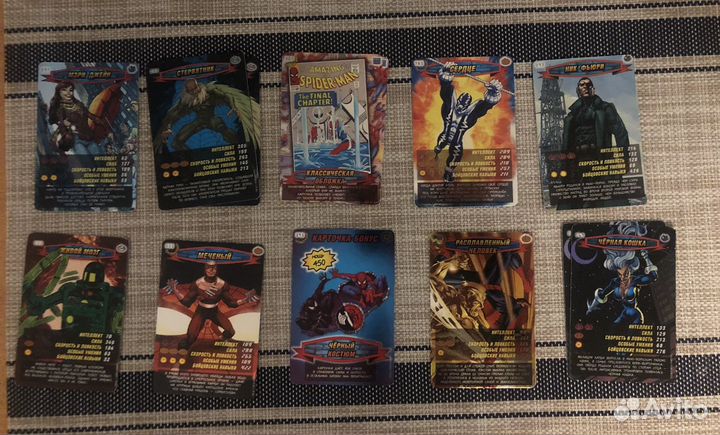 Карточки человек паук герои и злодеи