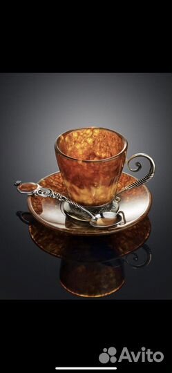 Кофейный набор из янтаря