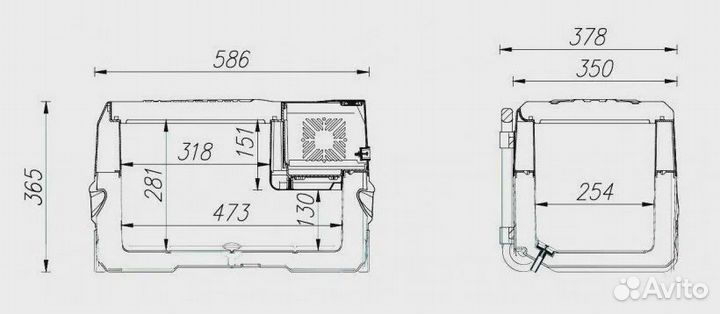 Автохолодильник компрессорный на колесах