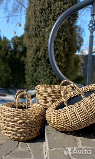 Корзина и кашпо ротанг