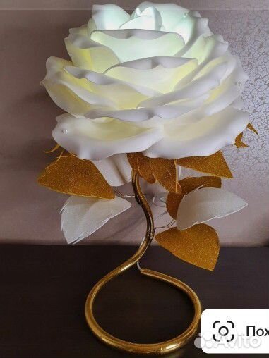 Торшер роза из изолона
